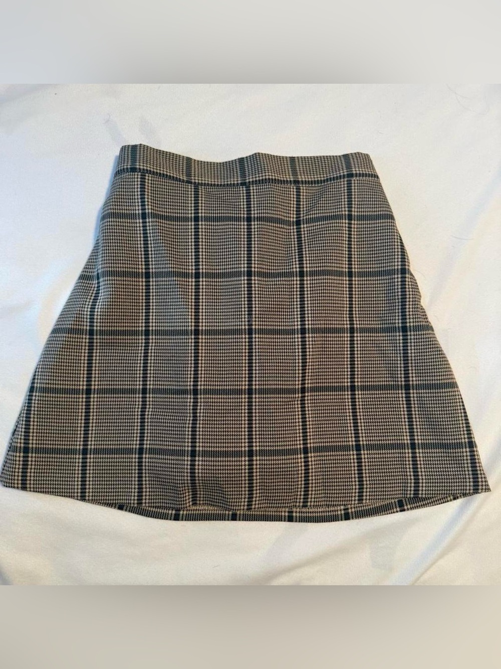 🤎 Korean Plaid A-Line Mini Skirt – Size 1 (XS/S)